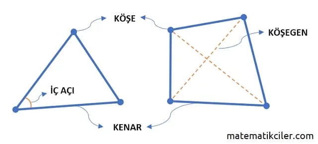 Çokgenlerin Kenarları Köşeleri Açıları