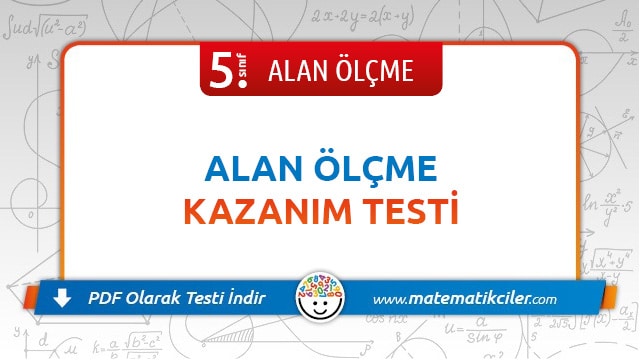 5. Sınıf Alan Ölçme Testi PDF İndir