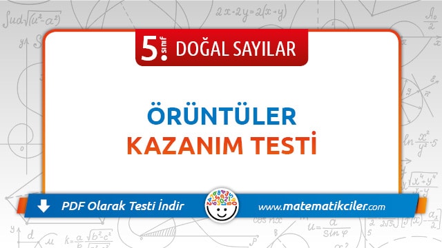 5. Sınıf Örüntüler Testi PDF İndir