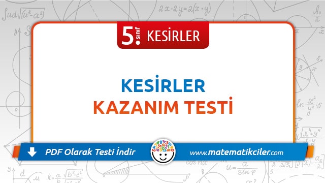 5. Sınıf Kesirler Testi PDF İndir