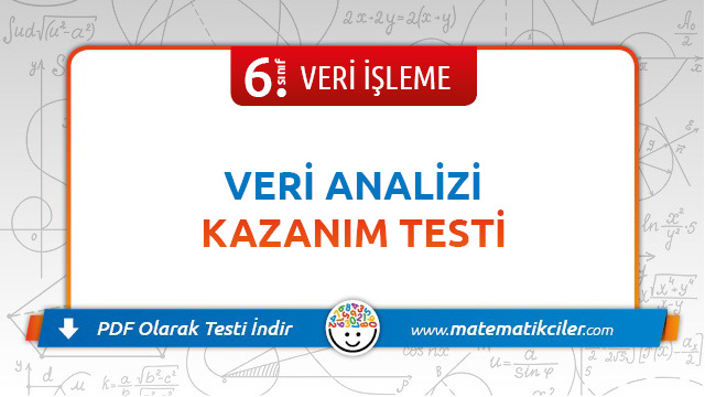 6. Sınıf Veri Analizi Testi PDF İndir