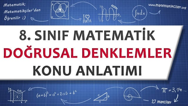 8. Sınıf Doğrusal Denklemler Konu Anlatımı