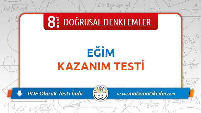 8. Sınıf Eğim Testi PDF İndir