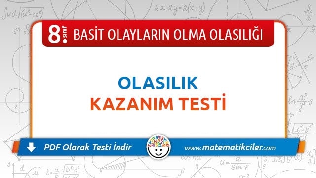 8. Sınıf Olasılık Testi PDF İndir