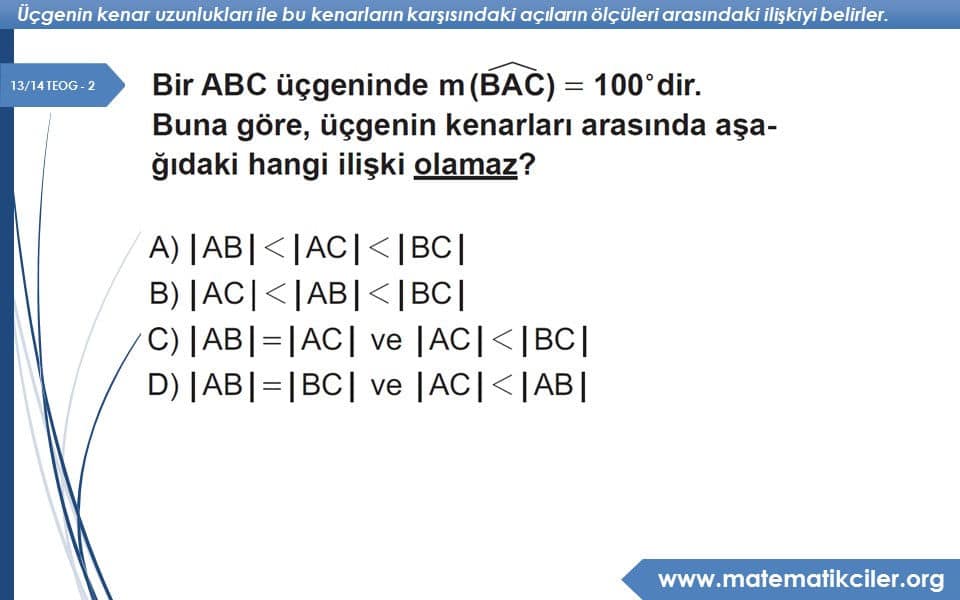 Teog Üçgenler Çıkmış Soru