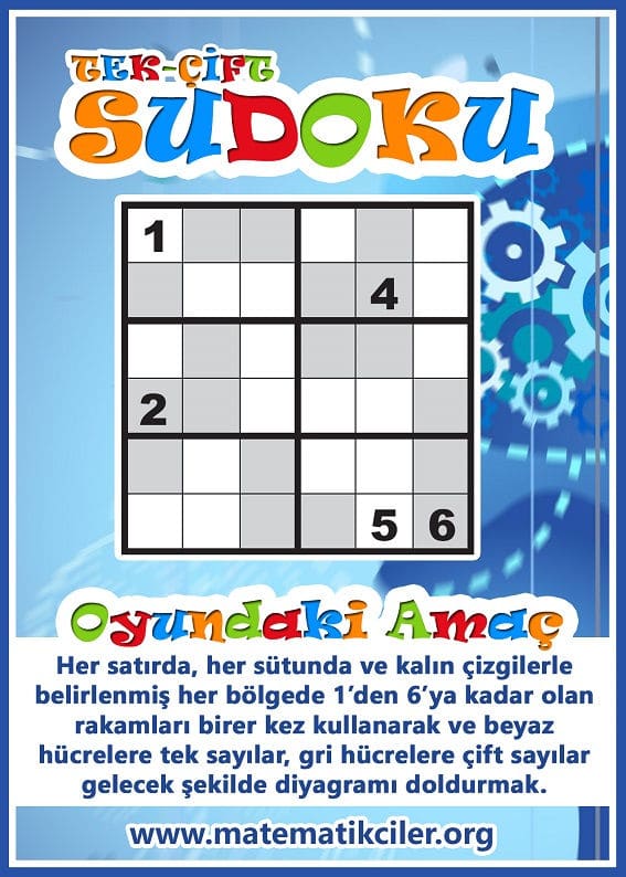 tek cift sudoku nedir nasil oynanir tek cift sudoku afisi matematikciler com